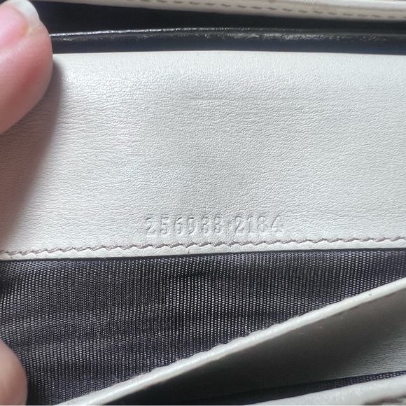 Gucci GG canvas-leather long wallet double-sided Bow - Picture 9 of 10